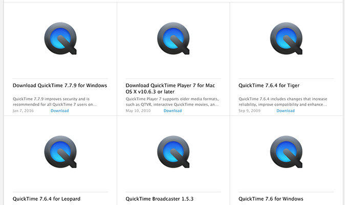 Download Quicktime Player 7 For Mac Os